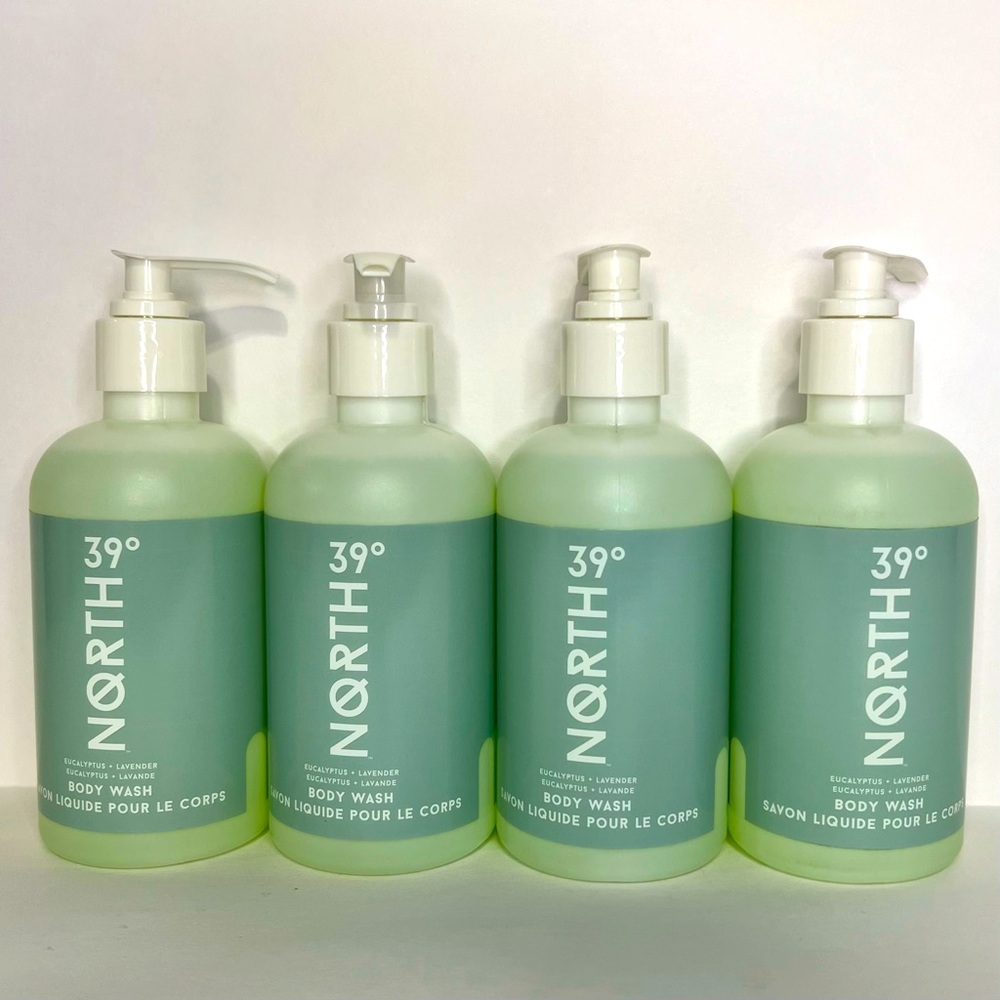 Set of 4 - 39 Degrees North Body Wash  Eucalyptus Lavender Body Wash 8.5oz